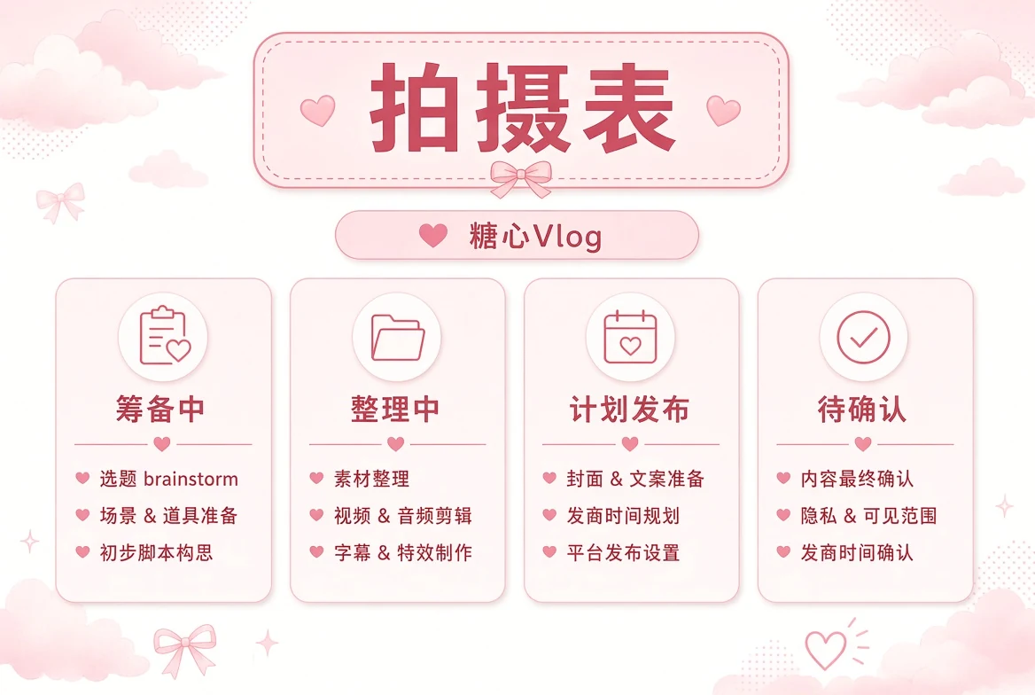 拍摄表内容图
